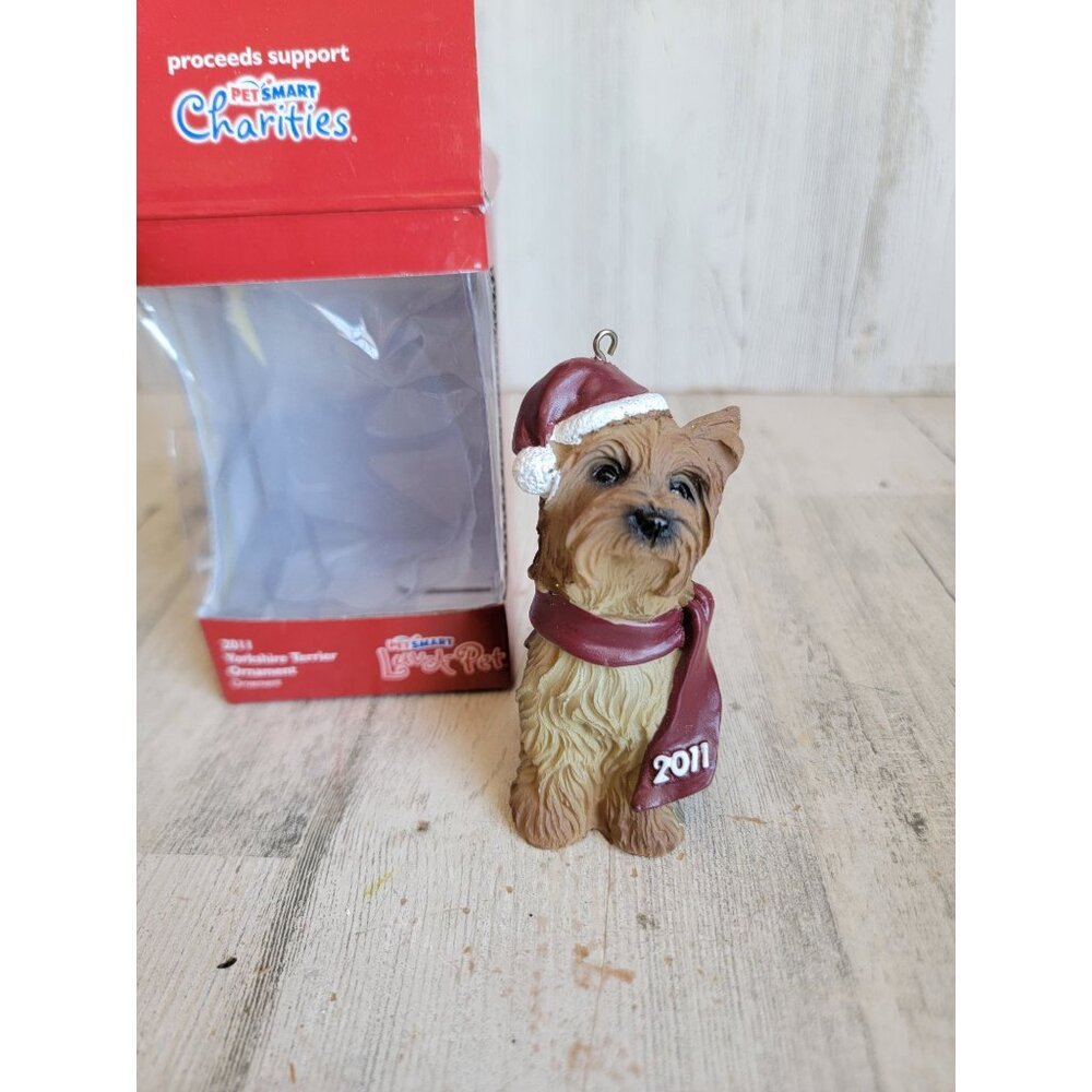 Pet smart Luv a pet Yorkshire terrier ornament‎ puppy Xmas charity